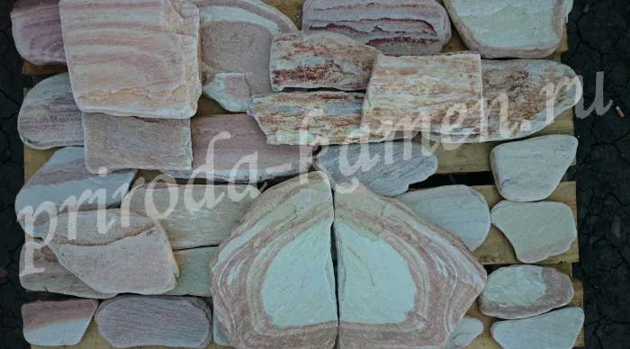 Галтованный плитняк златолит «желтый (золотистый)»